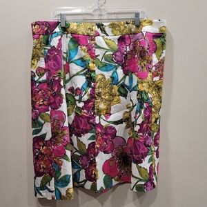 Sz 20 NWT Lane Bryant Floral Midi Skirt